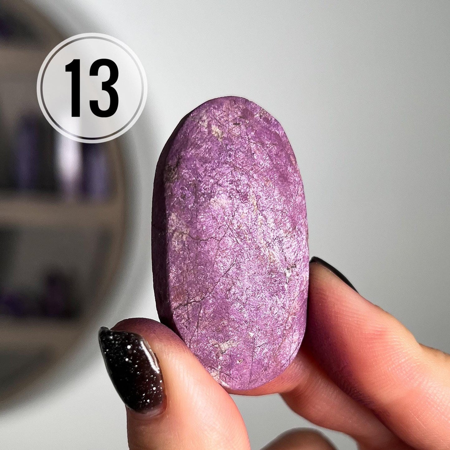 Purpurite Palm Stones