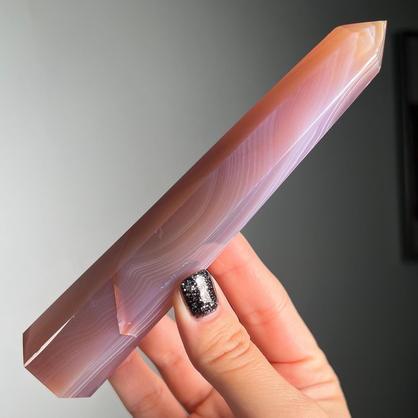 Jelly Pink Agate Tower