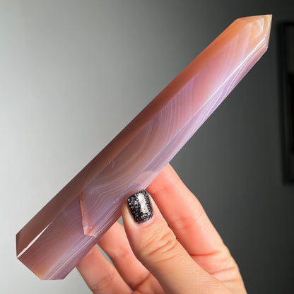 Jelly Pink Agate Tower