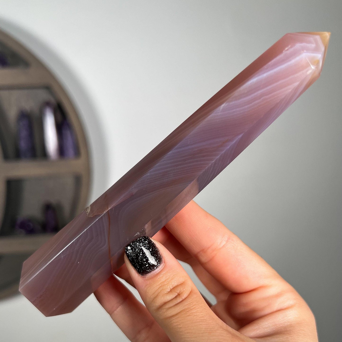 Jelly Pink Agate Tower