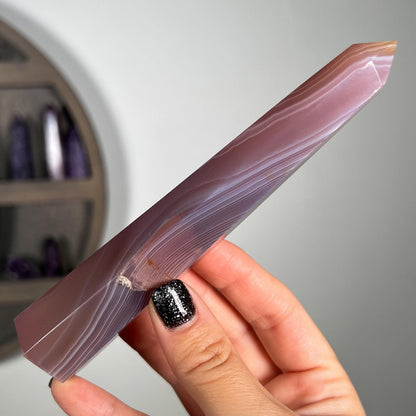 Jelly Pink Agate Tower