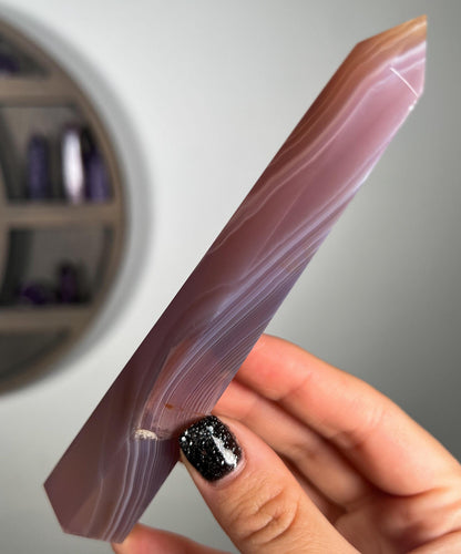 Jelly Pink Agate Tower