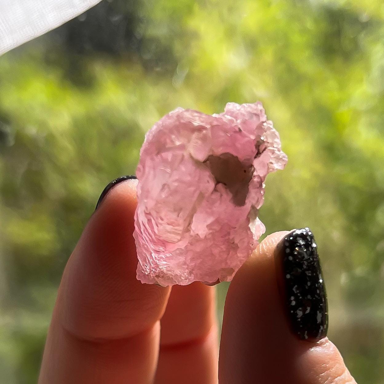 Crystallized Rose Quartz Cluster