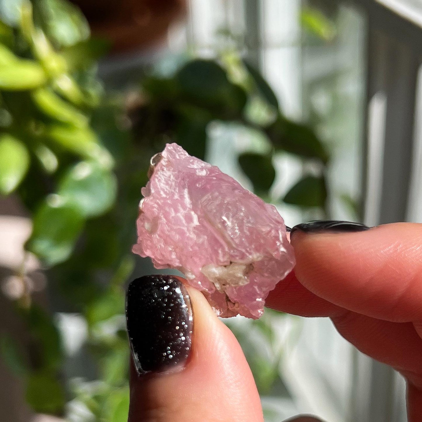 Crystallized Rose Quartz Cluster