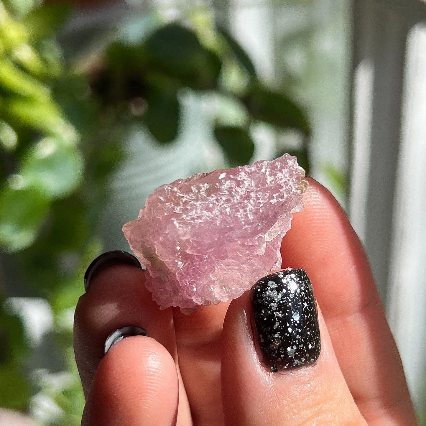 Crystallized Rose Quartz Cluster