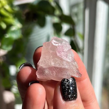 Crystallized Rose Quartz Cluster