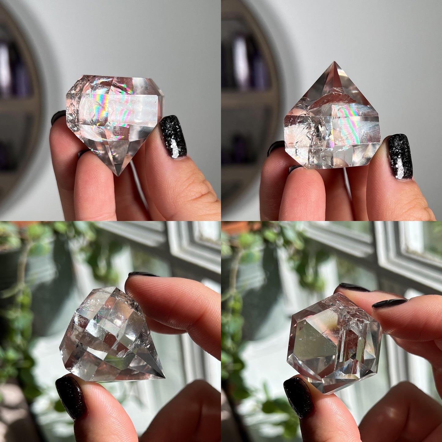 Rainbow Clear Quartz Diamond