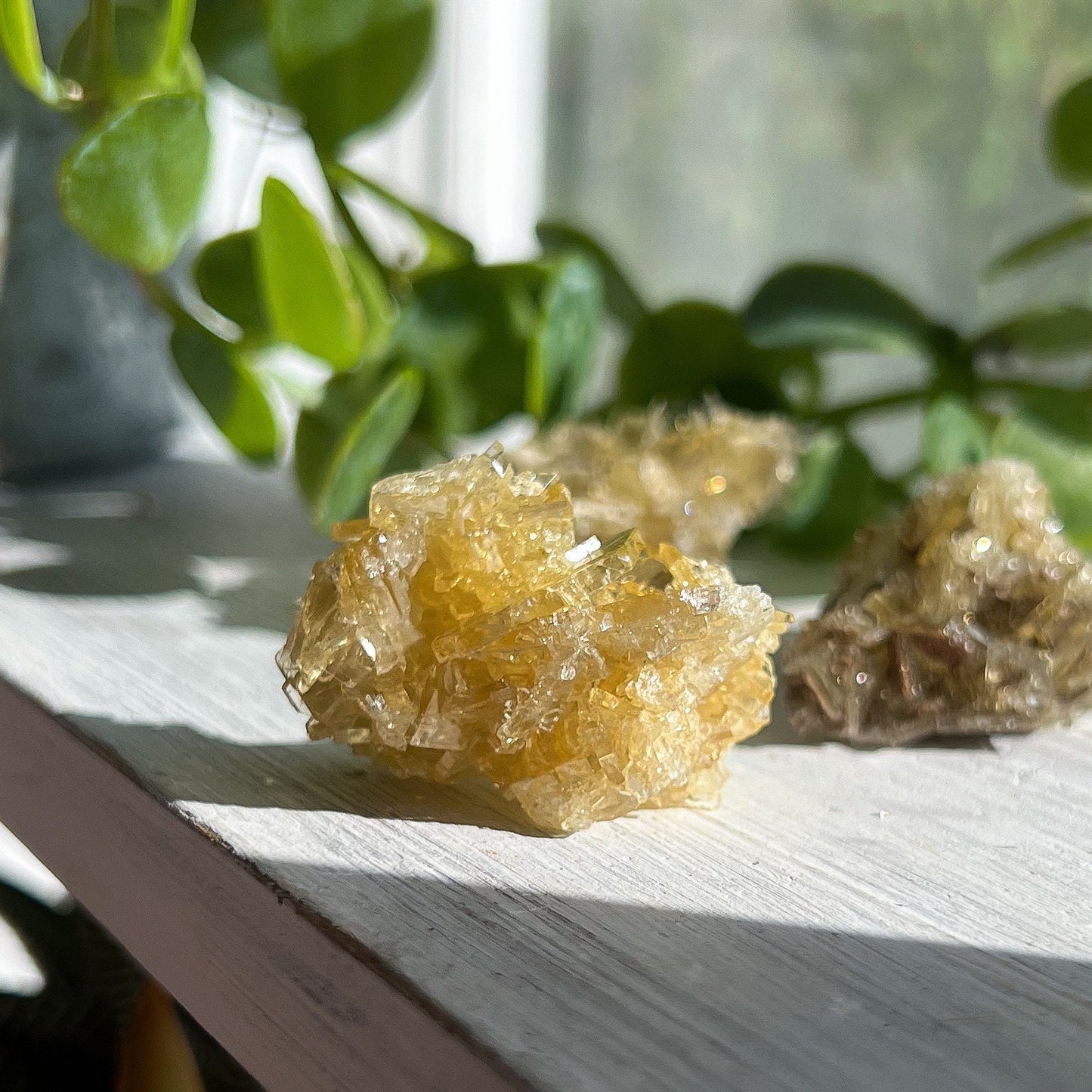 Golden Barite Clusters