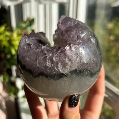 Amethyst Goethite Calcite Formation Sphere