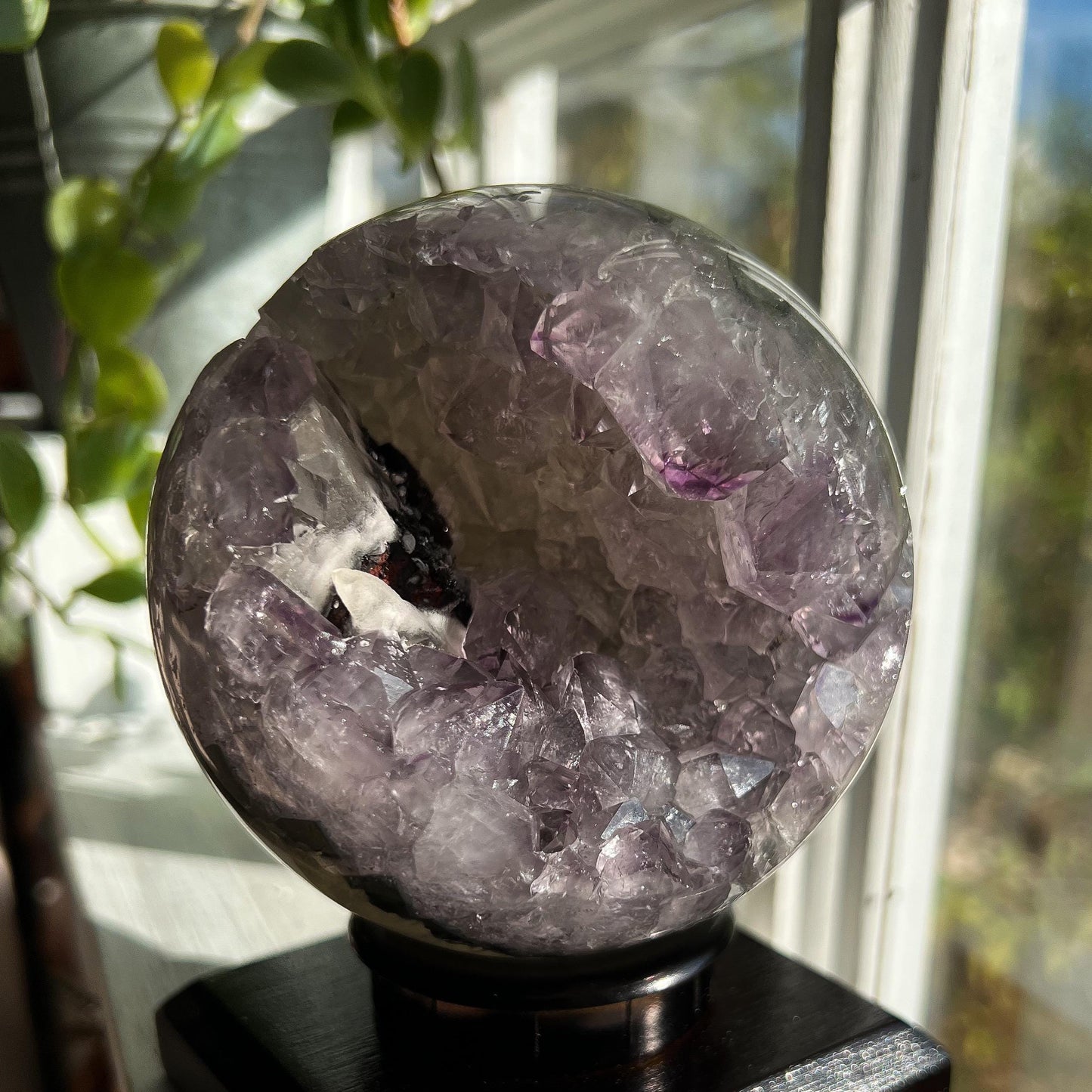 Amethyst Goethite Calcite Formation Sphere