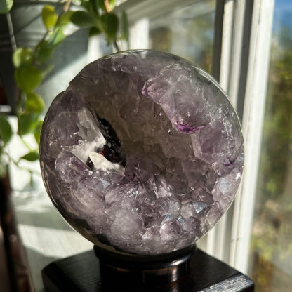 Amethyst Goethite Calcite Formation Sphere