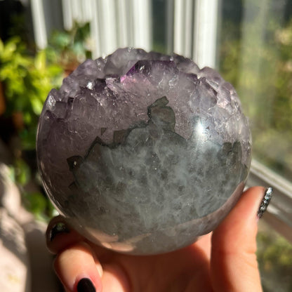 Amethyst Goethite Calcite Formation Sphere