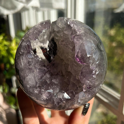 Amethyst Goethite Calcite Formation Sphere