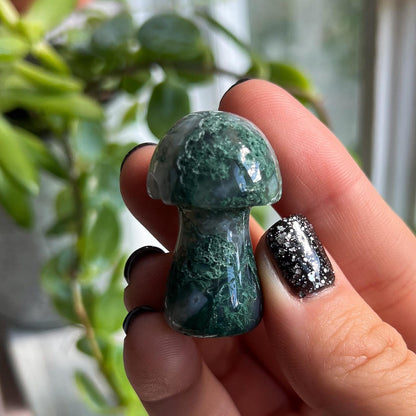 Moss Agate Mushroom
