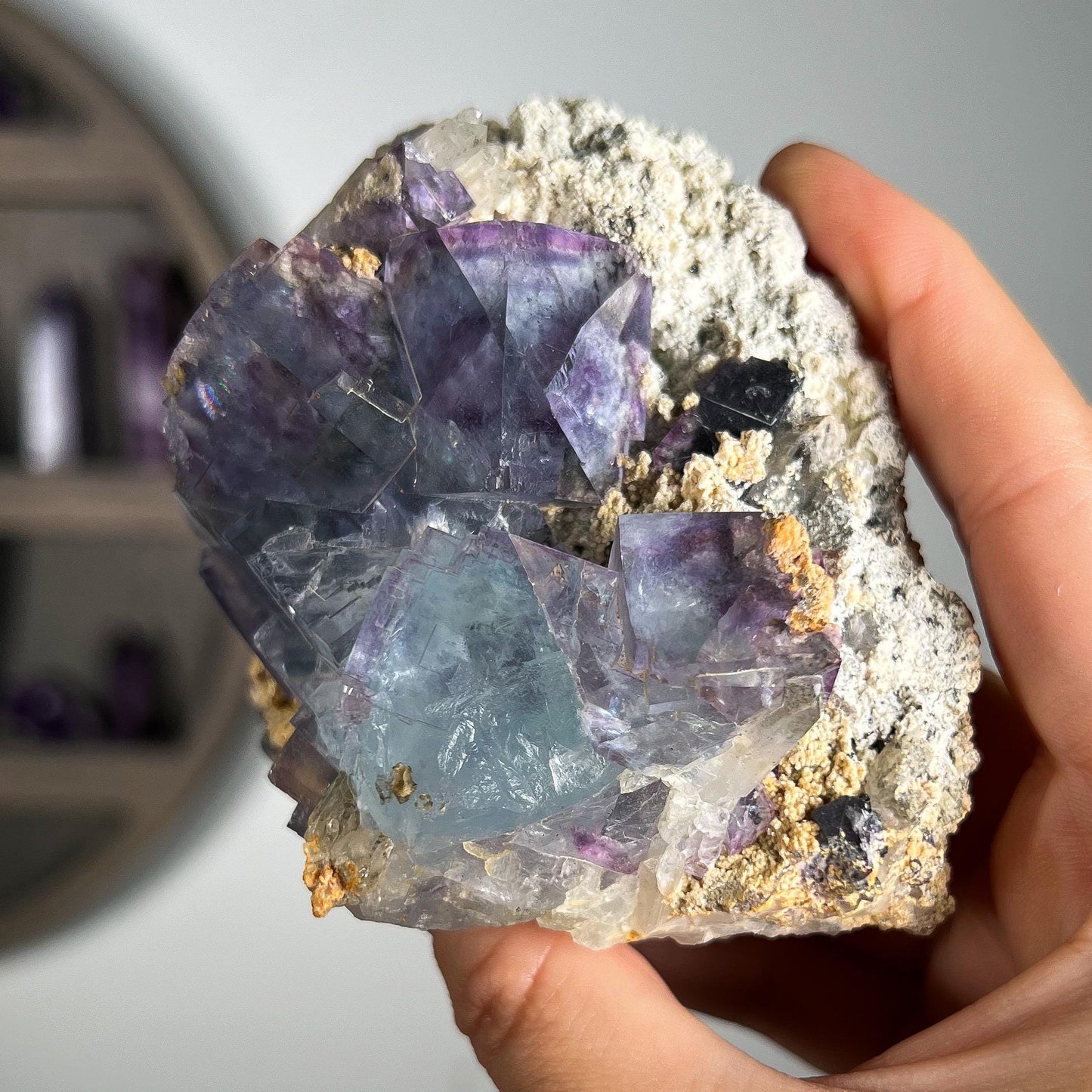 Blue Purple Glassy Fluorite