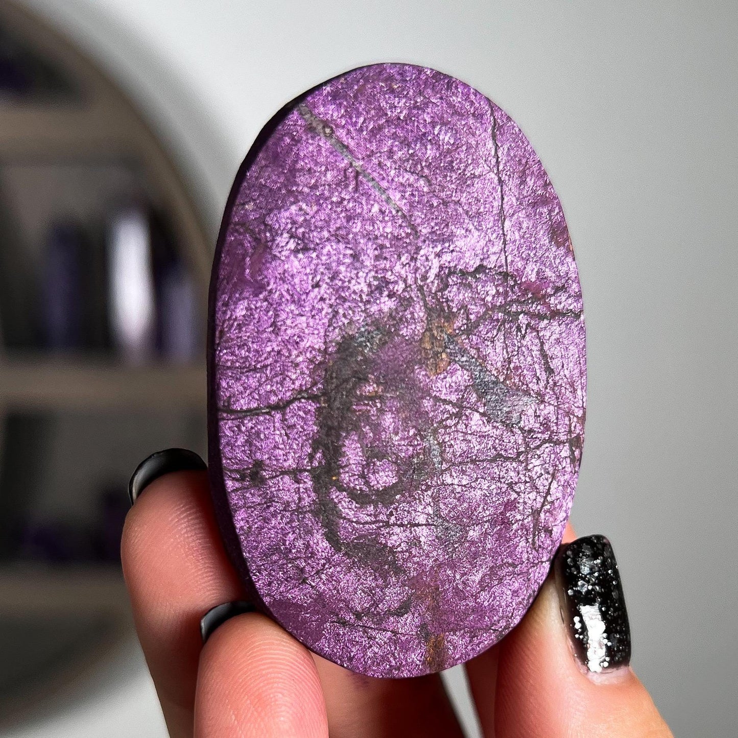 Purpurite Palm Stones