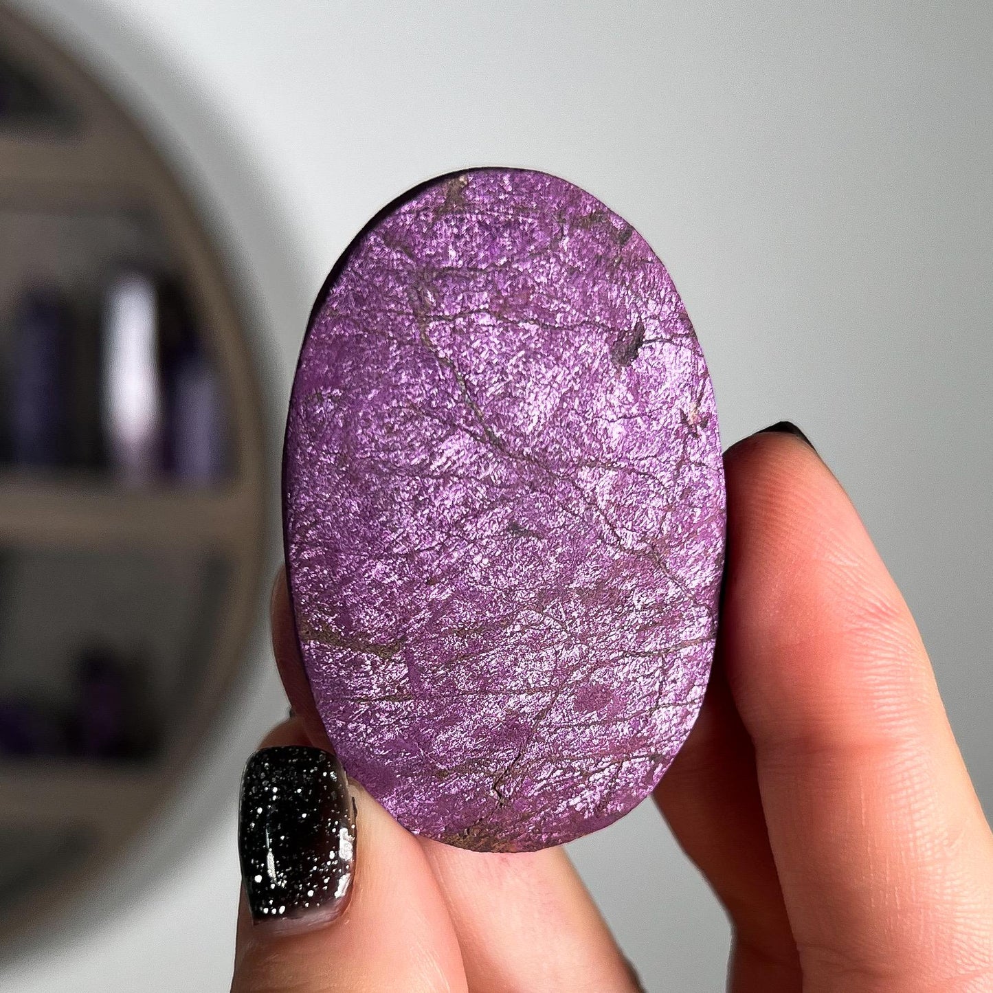 Purpurite Palm Stones