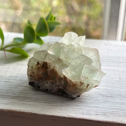 Etched Cubic Green Fluorite