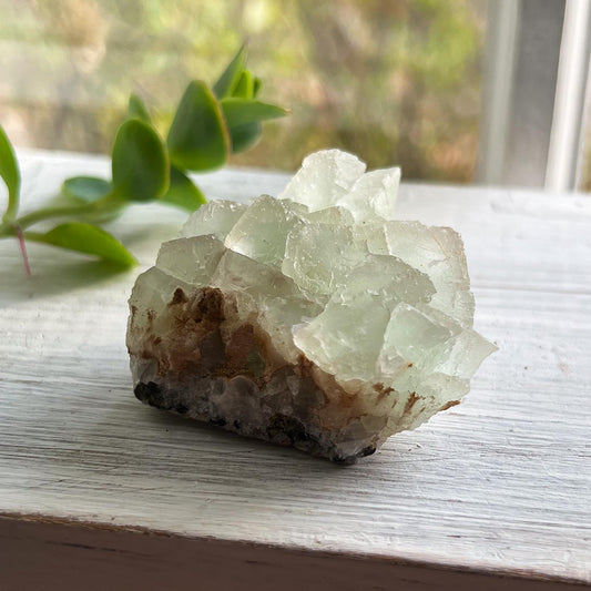 Etched Cubic Green Fluorite