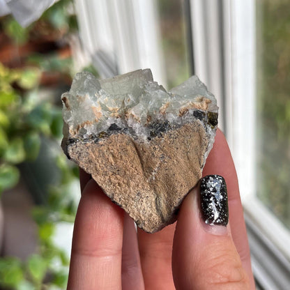 Etched Cubic Green Fluorite