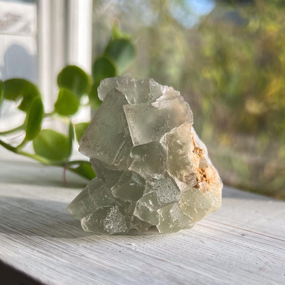 Etched Cubic Green Fluorite