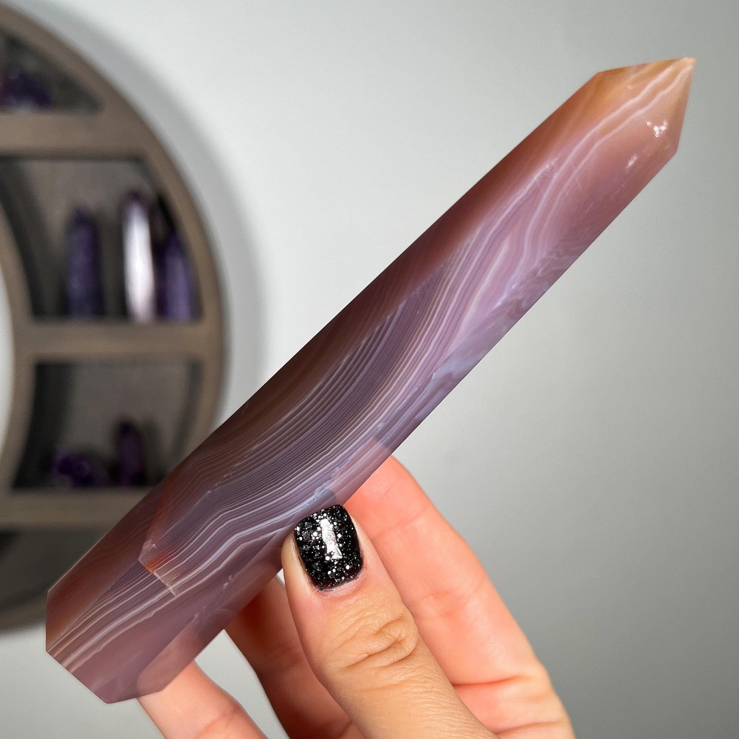 Jelly Pink Agate Tower