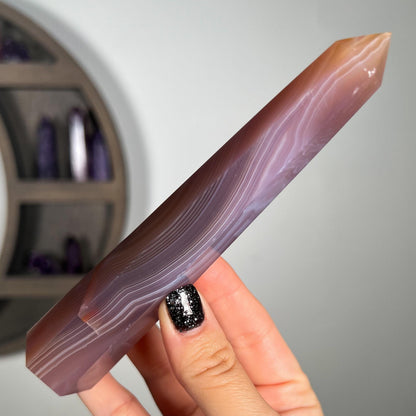 Jelly Pink Agate Tower