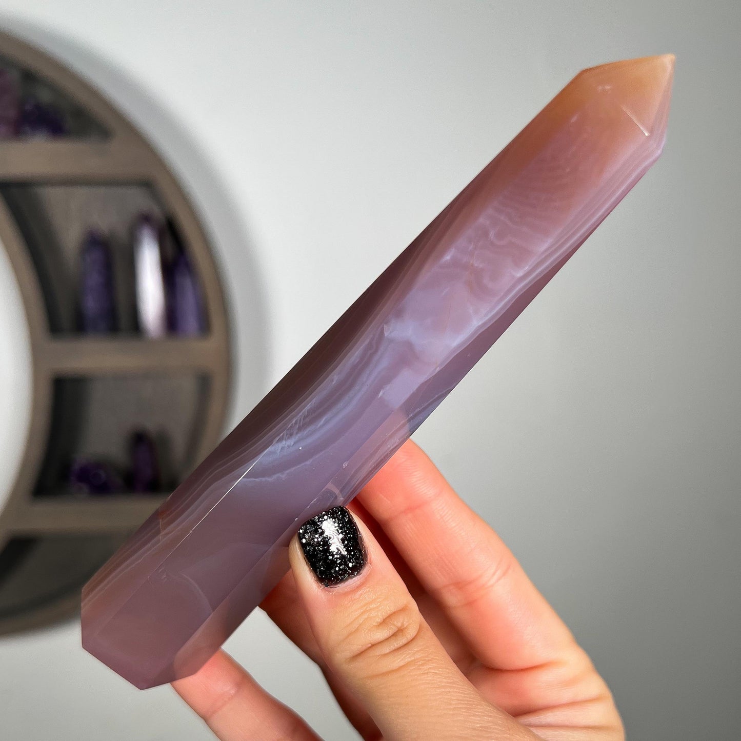 Jelly Pink Agate Tower