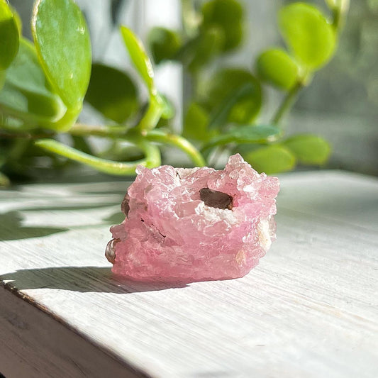 Crystallized Rose Quartz Cluster
