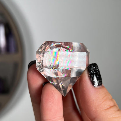 Rainbow Clear Quartz Diamond