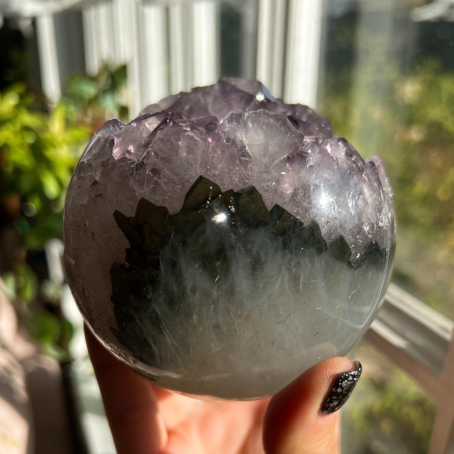 Amethyst Goethite Calcite Formation Sphere