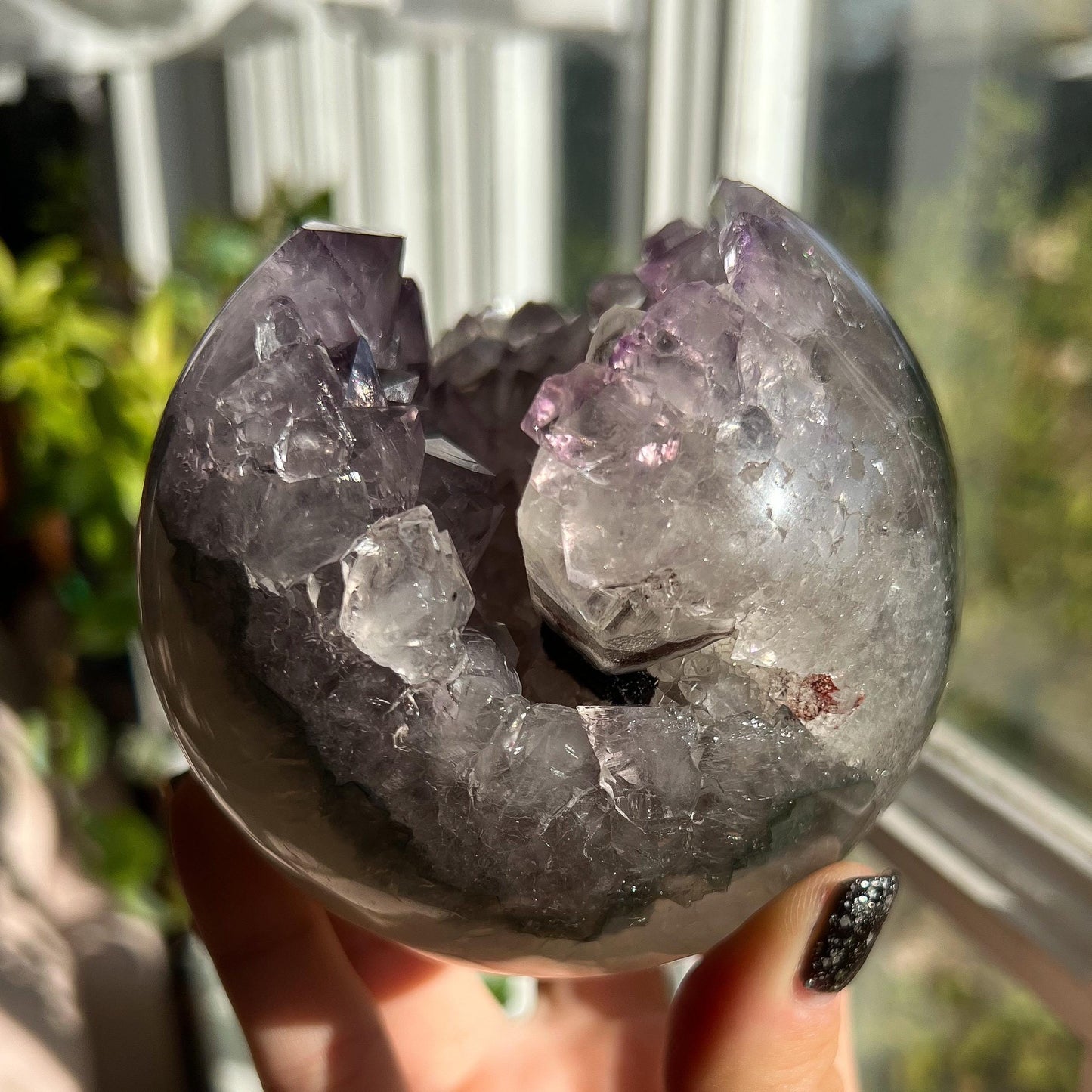 Amethyst Goethite Calcite Formation Sphere