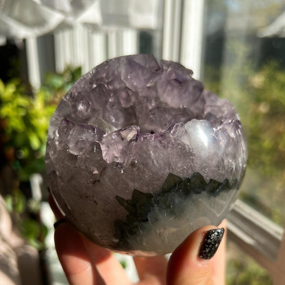 Amethyst Goethite Calcite Formation Sphere