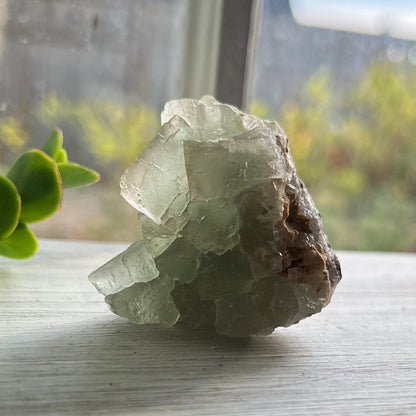Etched Cubic Green Fluorite