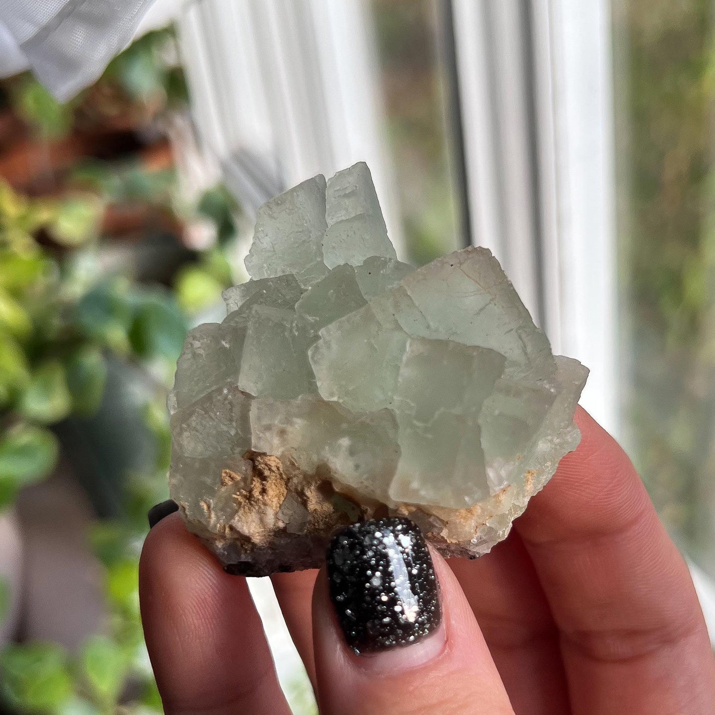 Etched Cubic Green Fluorite