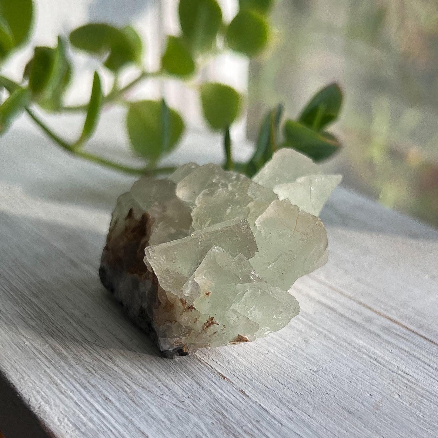 Etched Cubic Green Fluorite