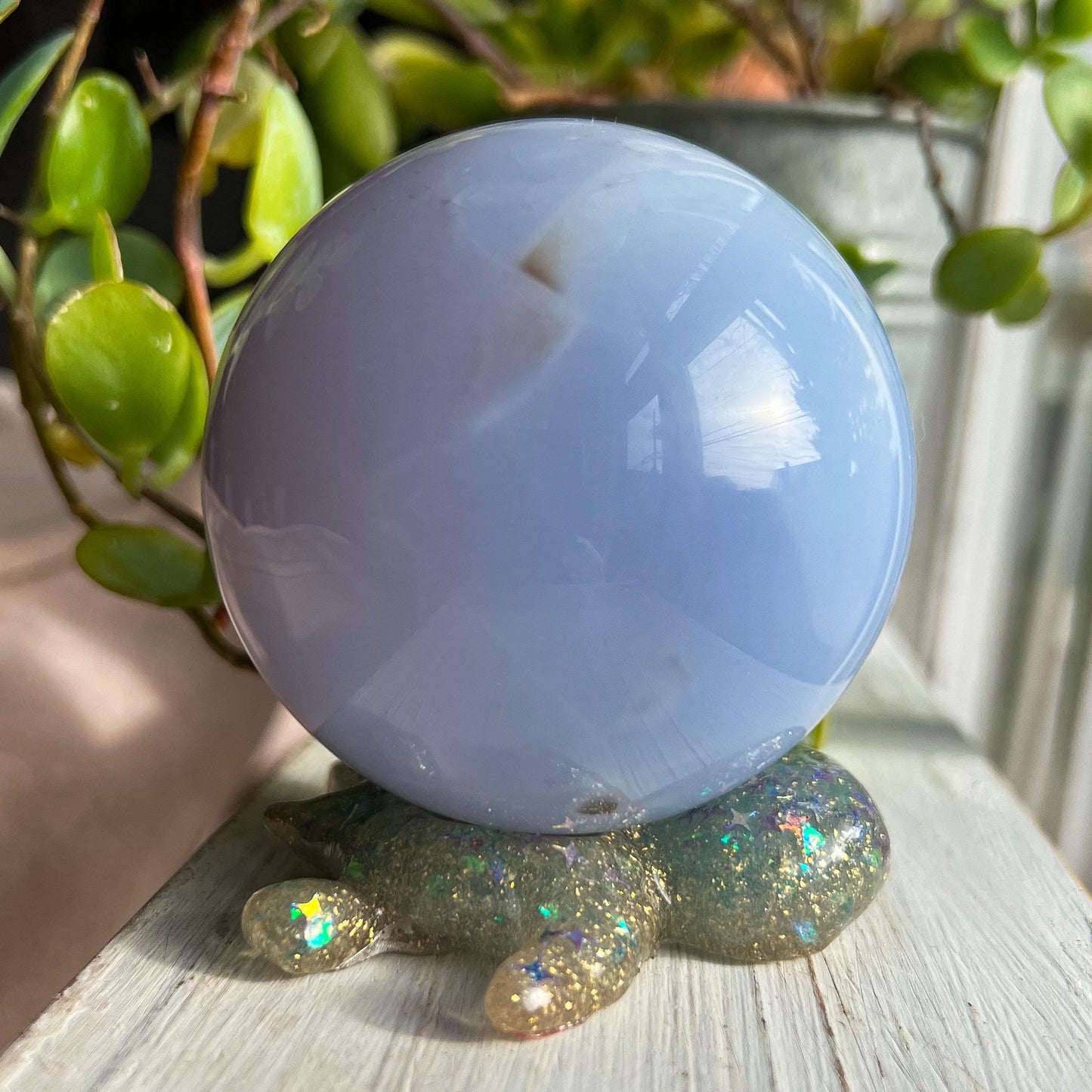 Blue Chalcedony Sphere
