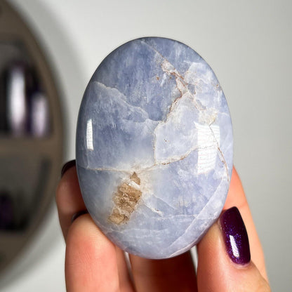 Hackmanite Quartz Palm Stone