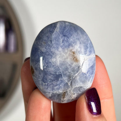 Hackmanite Quartz Palm Stone