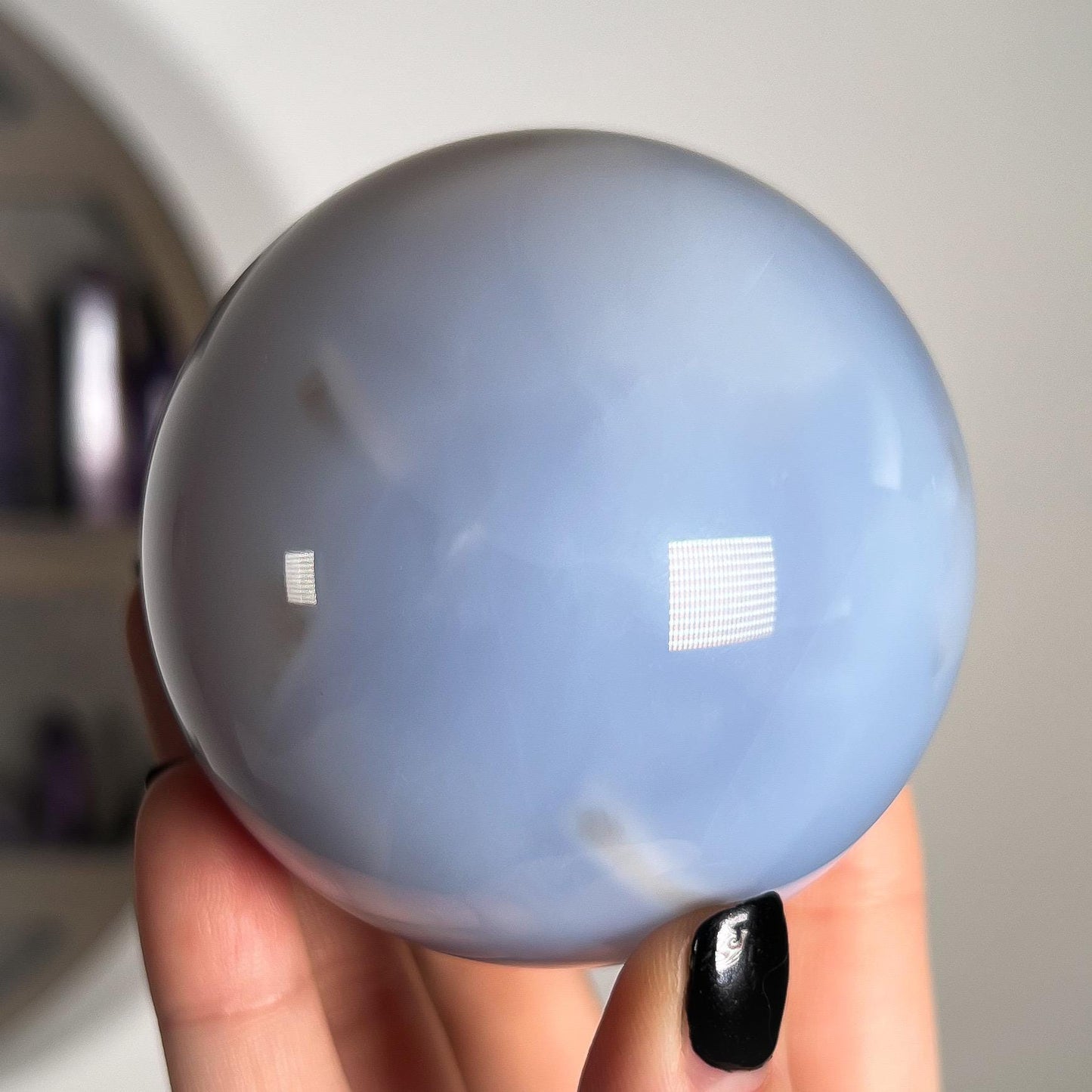 Blue Chalcedony Sphere