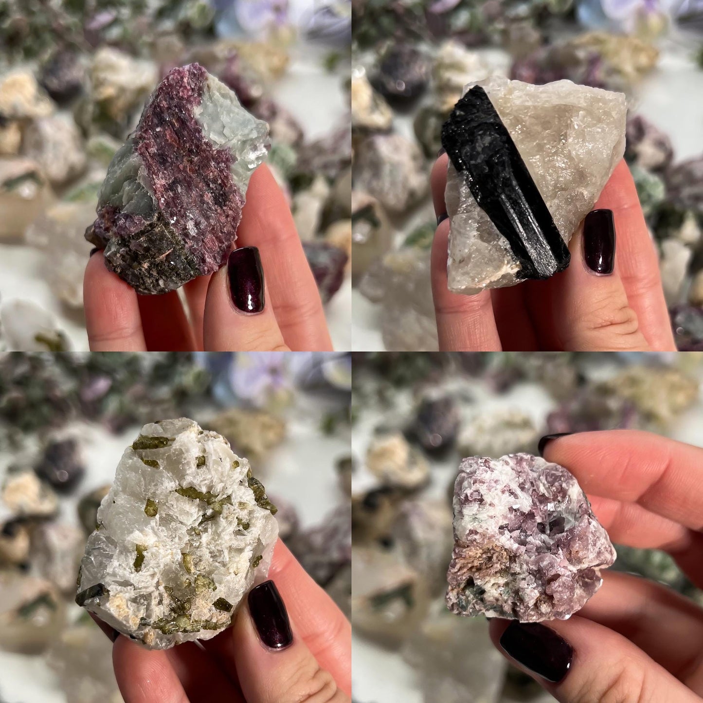 Tourmaline Lepidolite Quartz