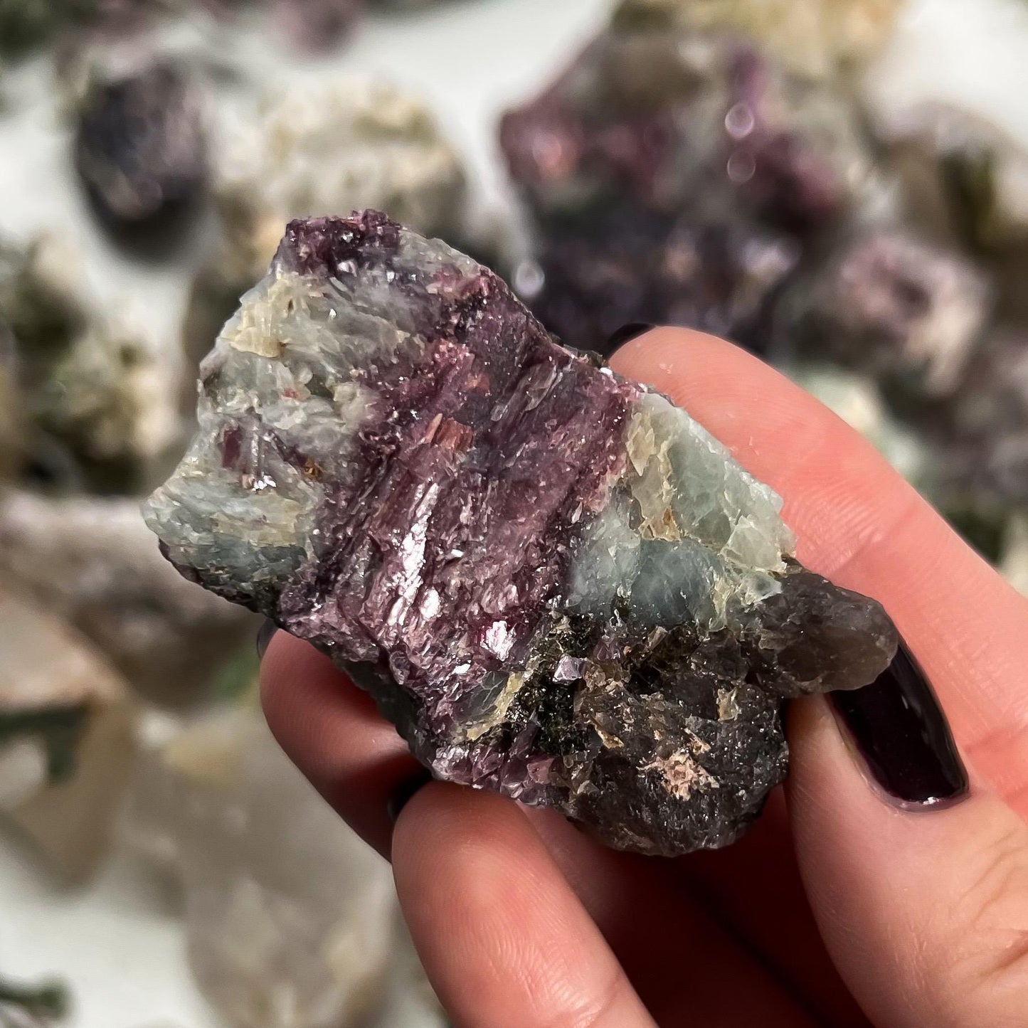 Tourmaline Lepidolite Quartz