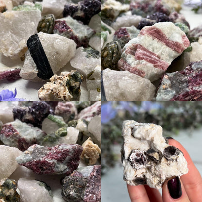 Tourmaline Lepidolite Quartz