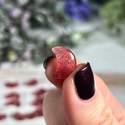 Red Tanzberry Quartz Moons