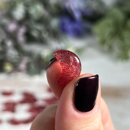Red Tanzberry Quartz Moons