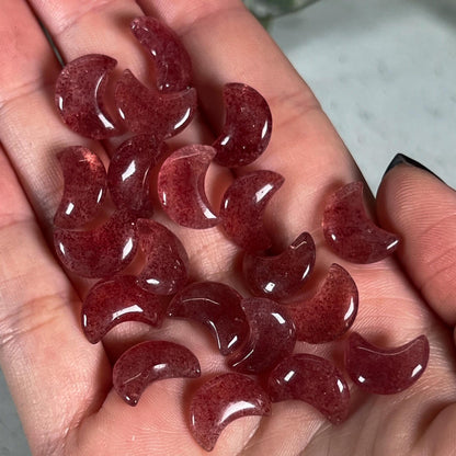 Red Tanzberry Quartz Moons