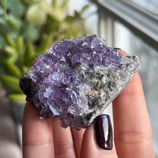 Cubic Glassy Purple Fluorite