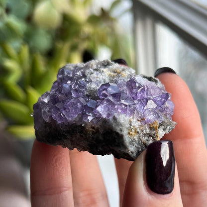 Cubic Glassy Purple Fluorite