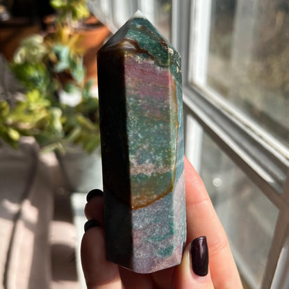 Ocean Jasper Chalcedony Tower