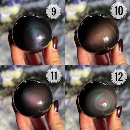 Rainbow Obsidian Sphere